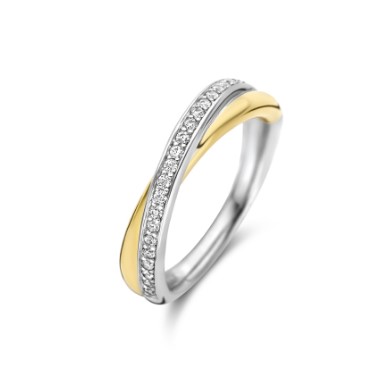 TI SENTO - Milano zilveren ring met Zirkonia zetting.